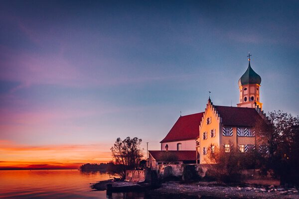 Wasserburg am Bodensee Sonnenuntergang